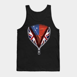 Samoan Flag  Samoa Flag zipped British Flag - Gift for Samoan From Samoa Tank Top